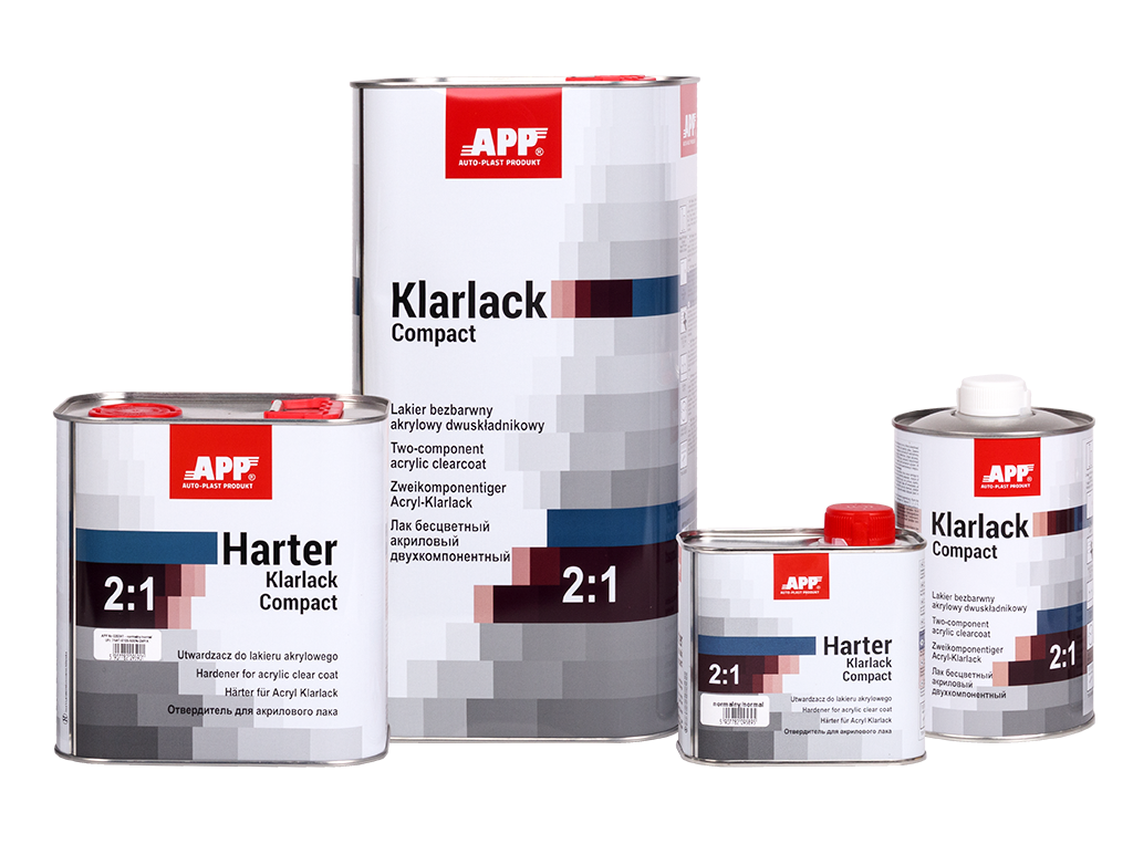 APP Klarlack Compact 2:1+Harter Vernis acrylique transparent à deux co