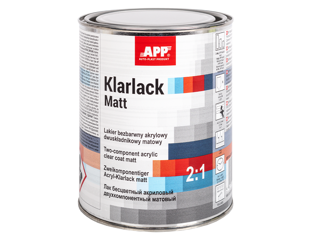 APP Klarlack Matt 2:1+Harter Deux composants vernis mat 1L + 0.5 L DUR