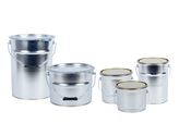Lot De 5 Pots De Peinture Métalliques Vides 1 Litre - Fer, Couvercle étanche - Pour Peinture à L'huile, Stockage - 6
