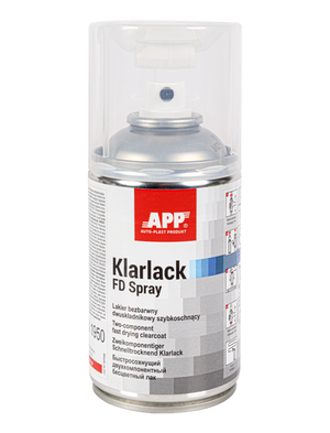 APP Klarlack FD Spray Vernis acrylique transparent à deux composants aérosol 250 ml