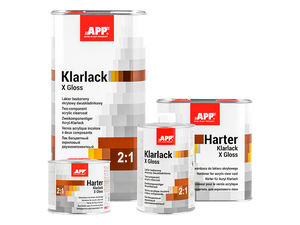 APP X Gloss 2:1 Vernis acrylique transparent deux composants + durcisseur