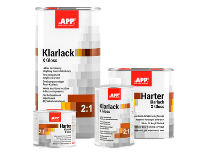 APP X Gloss 2:1 Vernis acrylique transparent deux composants + durcisseur