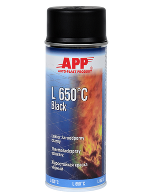 APP L 650°C Black Spray  Peinture haute température en aérosol noir