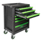 Servante d’outils JBM 7 tiroirs noire/verte avec outils