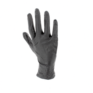 BOÎTE DE GANTS NOIRS EN NITRILE T:L 7,0MIL (100 GANTS) TEXTURE DIAMANT